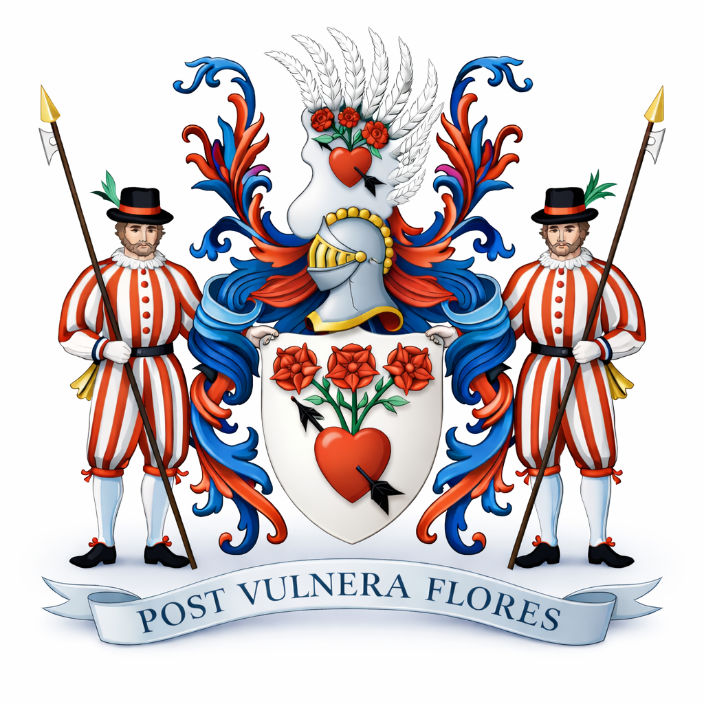 Heraldic emblem of DECHRISTEN PTE. LTD. symbolizing resilience and continuity